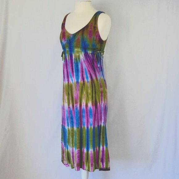 Lucky Brand Maxi Tank Style Swim Cover Up Tie Dye Size Small - Picture 3 of 10